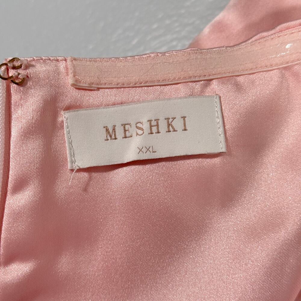 Meshki Alanis Strapless Maxi Dress Gown Cowl Neck Blush Pink Wedding Guest XXL - Picture 6 of 10